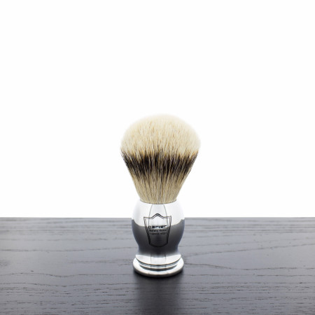 Parker CHST Silvertip Badger Shaving Brush, Chrome Handle